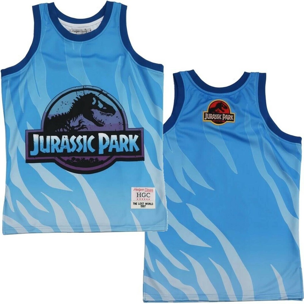 Jurassic Park The Lost World Men's Headgear Classics Embroider Basketball Jersey